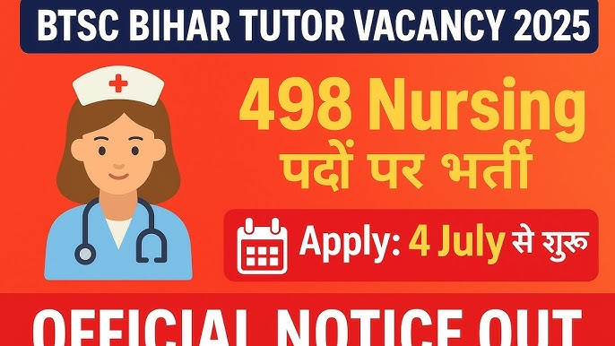 Nursing Tutor Vacancy in Bihar Government